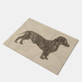Eridox tan, oude dachshund-deur deurmat (Schuin)