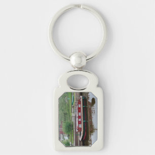 Erie Canal Boat metal key chain Sleutelhanger