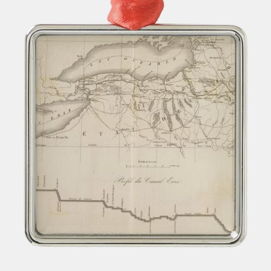 Erie Canal Metalen Ornament (Voorkant)