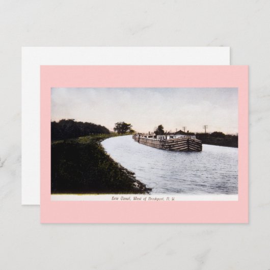 Erie Canal, West of Broadport, New York Briefkaart (Voorkant / Achterkant)