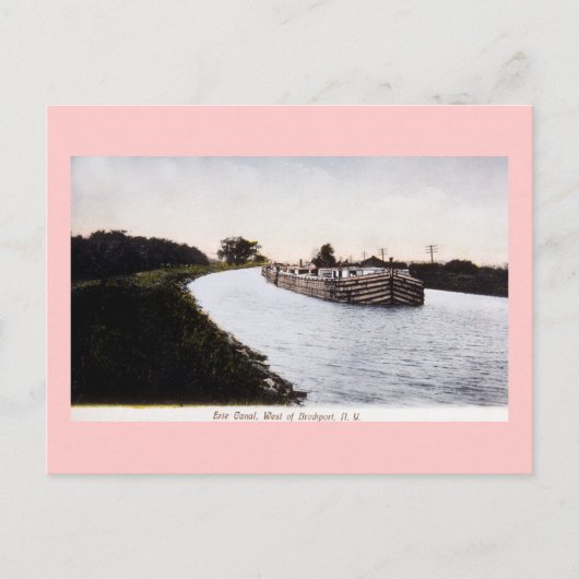 Erie Canal, West of Broadport, New York Briefkaart (Voorkant)
