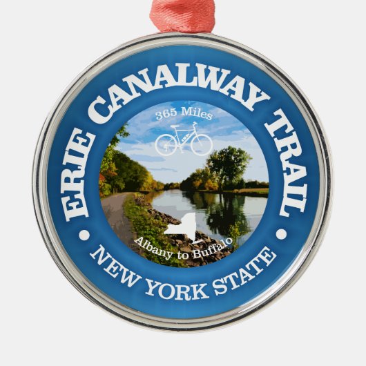 Erie Canalway Trail (fietsen c) Metalen Ornament (Voorkant)