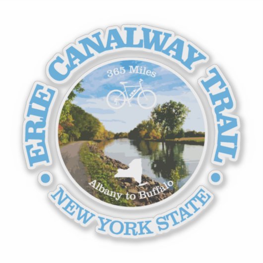 Erie Canalway Trail (fietsen c) Sticker (Voorkant)