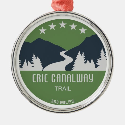 Erie Canalway Trail Metalen Ornament (Voorkant)