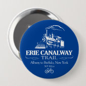 Erie Canalway Trail (RT) Ronde Button 4,0 Cm (Voorkant /achterkant)