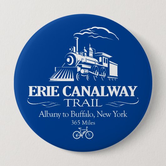 Erie Canalway Trail (RT) Ronde Button 4,0 Cm (Voorkant)