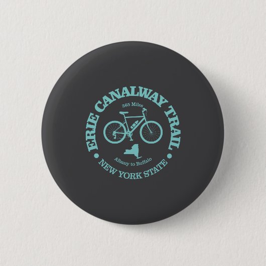 Erie Cway Trail Cycling _1 Ronde Button 5,7 Cm (Voorkant)