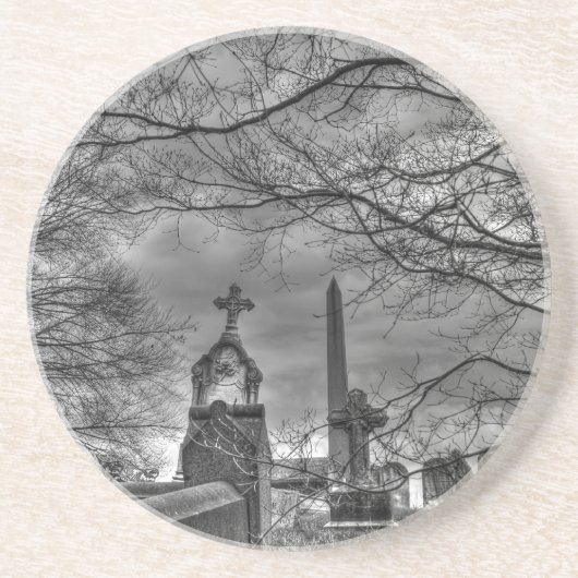 erie graveyard zandsteen onderzetter (Voorkant)