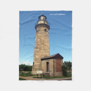 Erie Land Lighthouse fleece deken