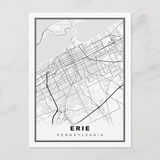 Erie Map Briefkaart (Voorkant)