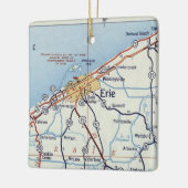 Erie PA  map Keramisch Ornament (Links)