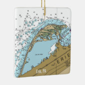 Erie PA Nautical Chart Keramisch Ornament (Rechts)