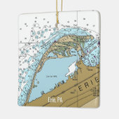 Erie PA Nautical Chart Keramisch Ornament (Links)