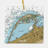 Erie PA Nautical Chart Keramisch Ornament (Voorkant)