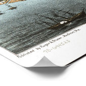 Erie Pennsylvania 1870 Antiek Panorama Poster (Hoek)