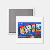 Erie Pennsylvania PA  groot Briefkaart Magneet (Voorkant / Achterkant)