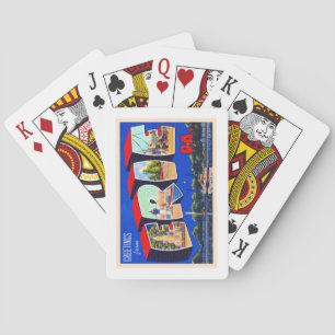 Erie Pennsylvania PA  groot Briefkaart Pokerkaarten