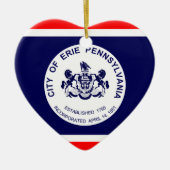 Erie, Pennsylvania, Verenigde Staten Keramisch Ornament (Voorkant)