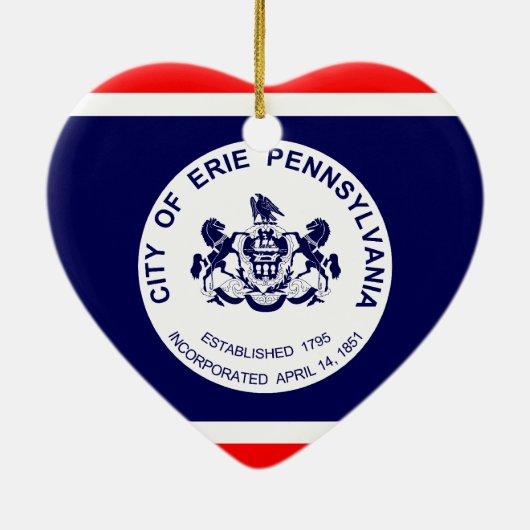 Erie, Pennsylvania, Verenigde Staten Keramisch Ornament (Achterkant)