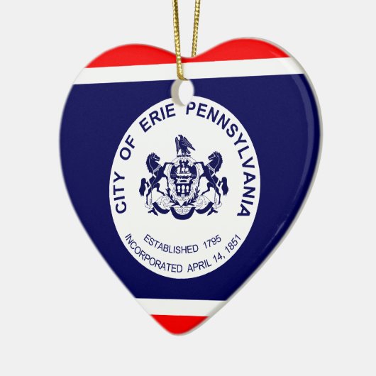 Erie, Pennsylvania, Verenigde Staten Keramisch Ornament (Links)