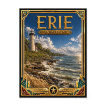 Erie Pennsylvania Vintage Art Deco Gouden Tijdperk