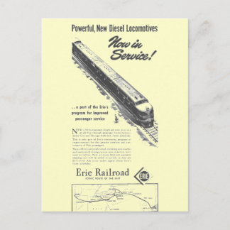 Erie Railroad 1948 New Diesel Locomotives Briefkaart