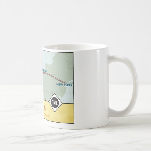 Erie Railroad Map Mok (11oz) (Rechts)