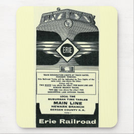 Erie Railroad Suburban Time Tables Hoesje 1958 Muismat