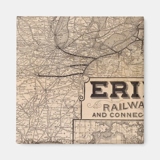Erie Railway and connections Magneet (Voorkant)