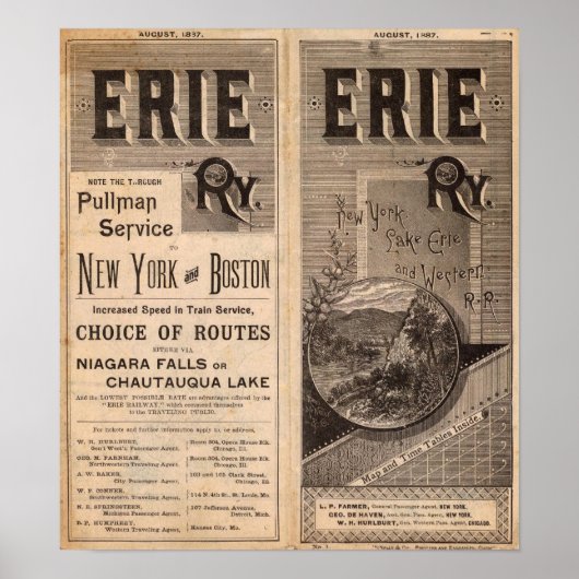 Erie Railway Poster (Voorkant)