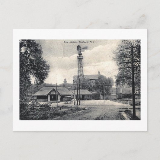 Erie Train Station, Caldwell, Vintage van New Jers Briefkaart (Voorkant)