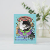 Erik Catie Cat Animal Composer Satie Spoof Briefkaart (Staand voorkant)