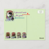 Erik Catie Cat Animal Composer Satie Spoof Briefkaart (Achterkant)