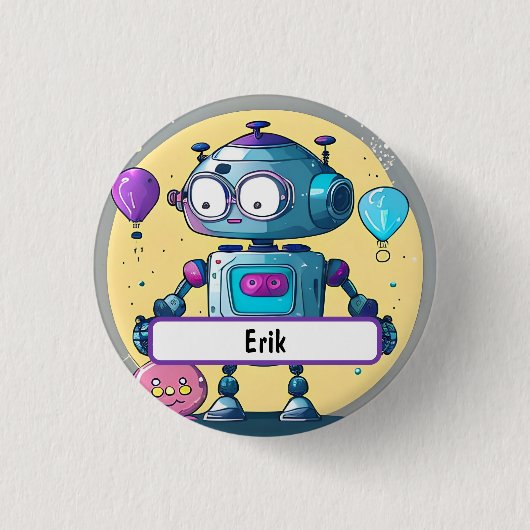 Erik de stekelstoot met aangepaste diameter ronde button 3,2 cm (Voorkant)