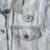 Erik de stekelstoot met aangepaste diameter ronde button 3,2 cm (In situ)