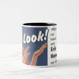 Erik Homemade "Kijk!" Souvenir-Mok Tweekleurige Koffiemok