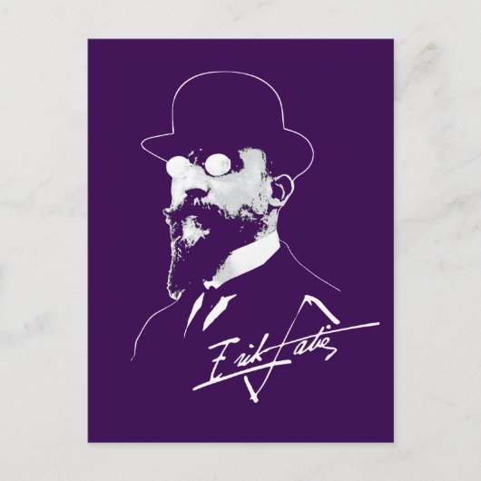Erik Satie Briefkaart (Voorkant)