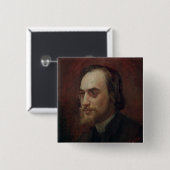 Erik Satie Vierkante Button 5,1 Cm (Voorkant /achterkant)