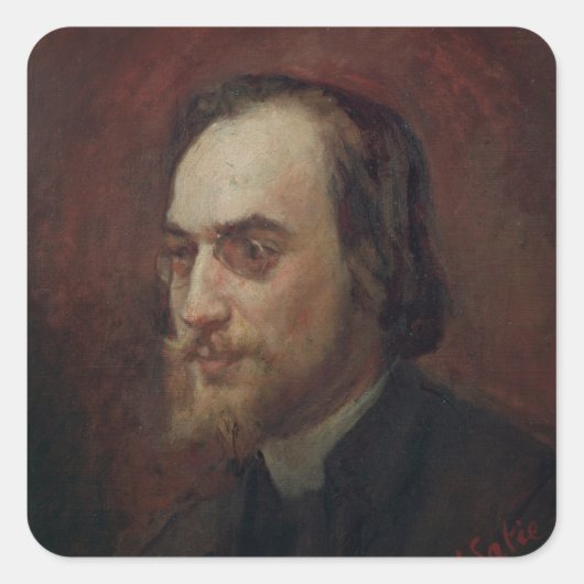 Erik Satie Vierkante Sticker (Voorkant)