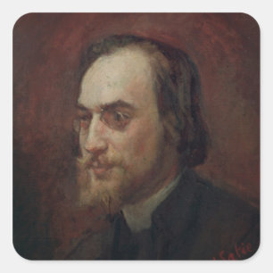 Erik Satie Vierkante Sticker