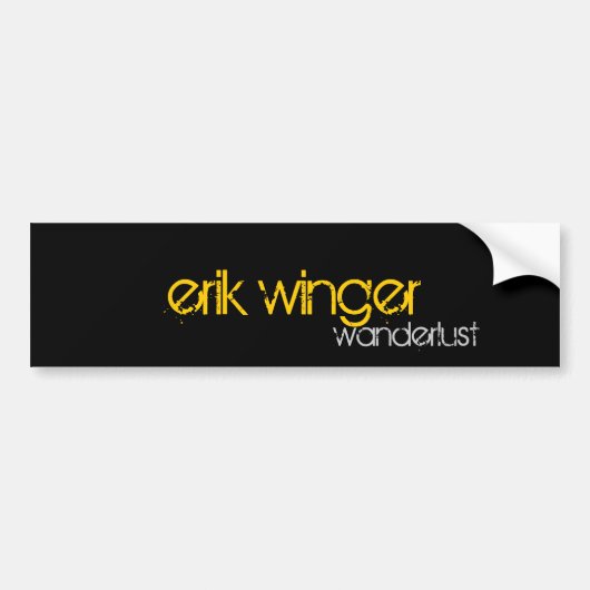 Erik Winger, "Wanderlust"-bumpersticker Bumpersticker (Voorkant)