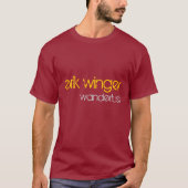 Erik Winger "Wanderlust" t shirt - donkerrood (Voorkant)