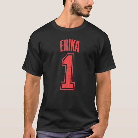 Erika Supporter nummer 1 grootste fan T-shirt (Voorkant)