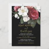 Erin Bourgogne Roos Gold Elegant Kaart (Voorkant)