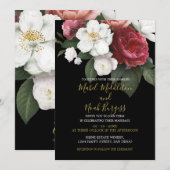 Erin Bourgogne Roos Gold Elegant Kaart (Voorkant / Achterkant)