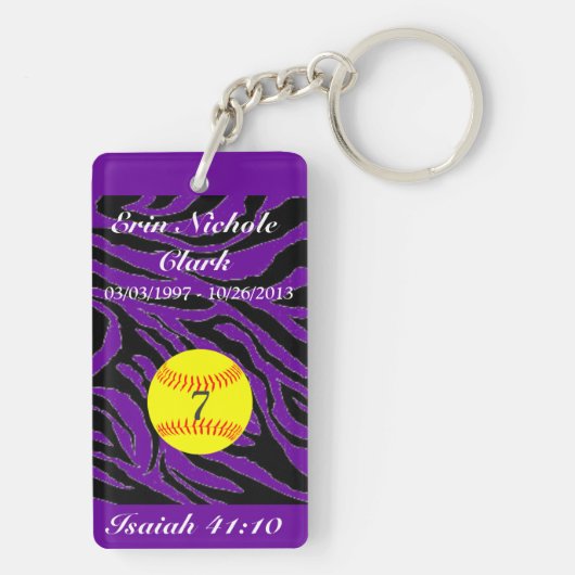 Erin Clark Memory Sleutelhanger (achterkant)