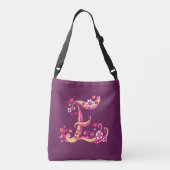 Erin E monogram kunst en naam betekent zak Crossbody Tas (Achterkant)
