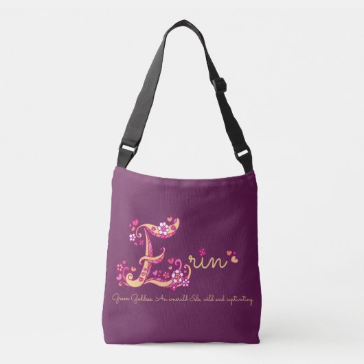 Erin E monogram kunst en naam betekent zak Crossbody Tas (Voorkant)