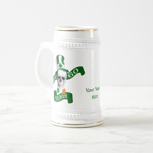 Erin gaat bragh grappig Iers Bierpul (Voorkant links)