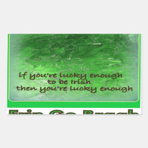 "Erin gaat Bragh." (Ireland Forever) Rechthoekige Sticker